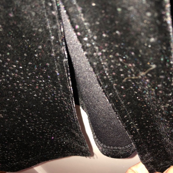 Truly classic basic xl dress, round neck, sparkles, slit, short sleeves - Picture 4 of 7